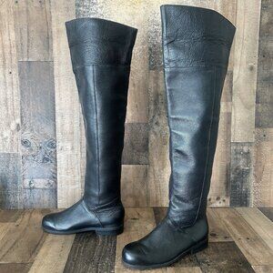 Cowtown Tall Over The Knee Black Western Cowboy Boots Womens 9.5 D